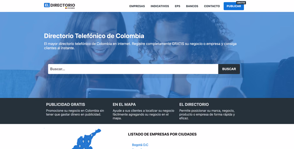 Captura del proyecto ElDirectorio.co